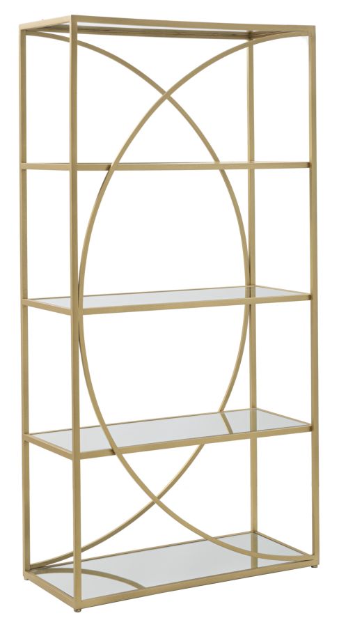 Estantería de metal dorado – Glamy librería moderna