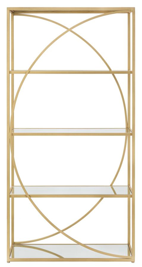 Estantería de metal dorado – Glamy librería moderna