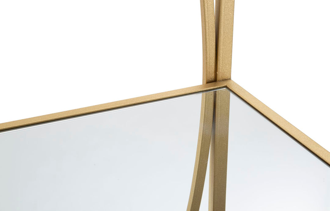 Estantería de metal dorado – Glamy librería moderna