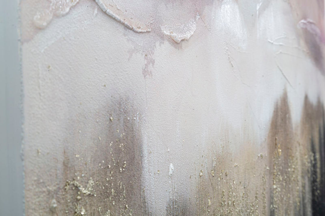 Pintura Abstracta Paisaje Con Montañas