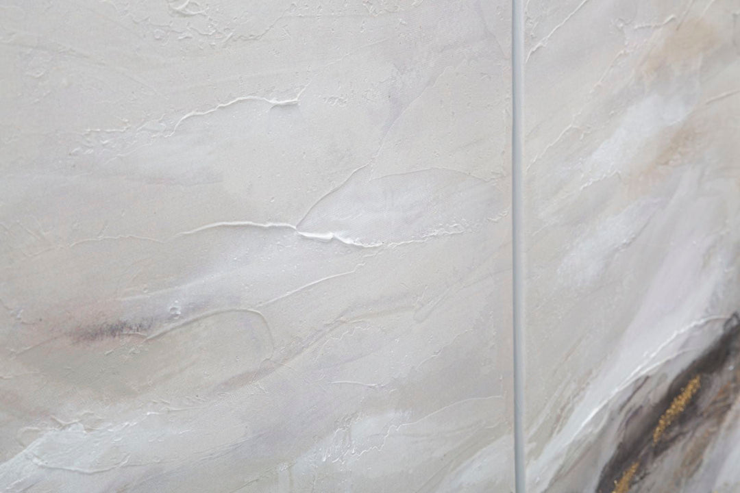 Mural Mármol Dorado y Gris 3 Piezas