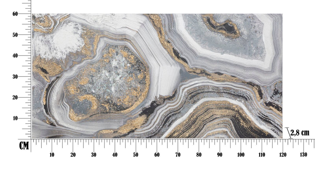 Mural de Mármol Gris y Dorado (Decoración de Pared)