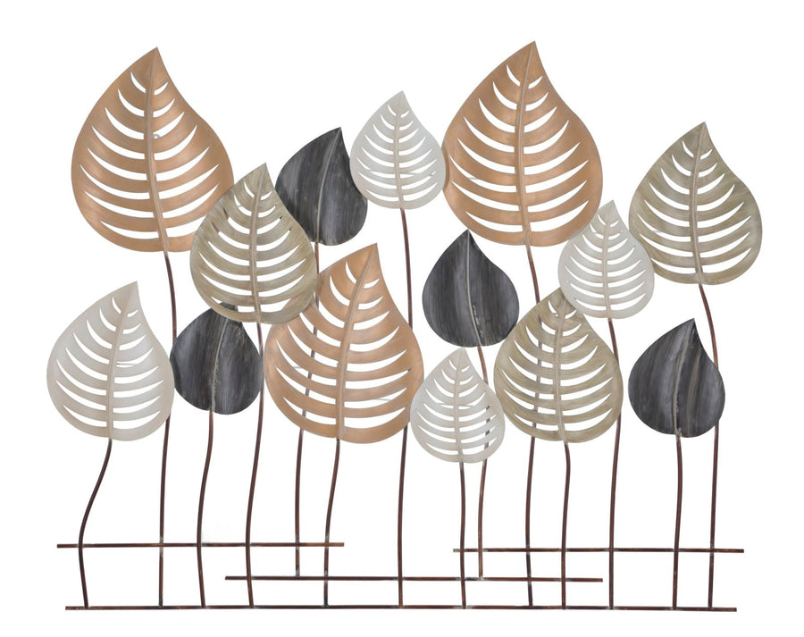 Decoración de pared en forma de hoja de metal