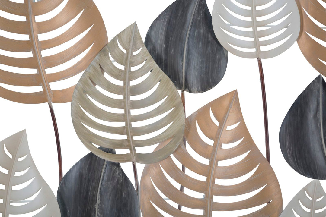 Decoración de pared en forma de hoja de metal