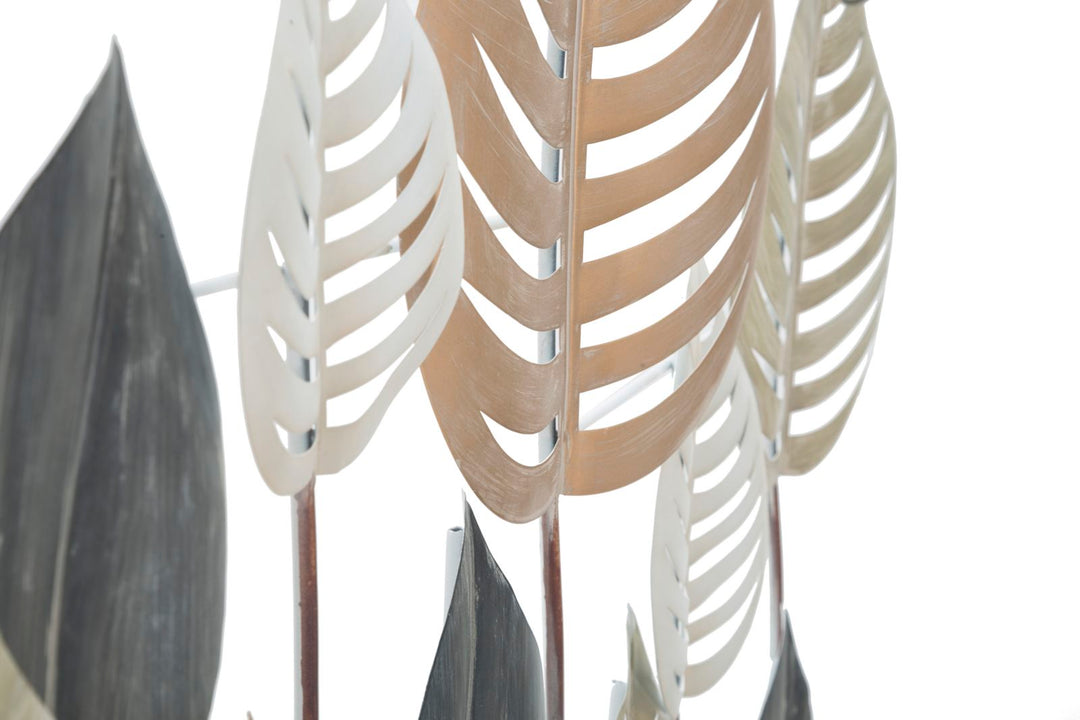 Decoración de pared en forma de hoja de metal