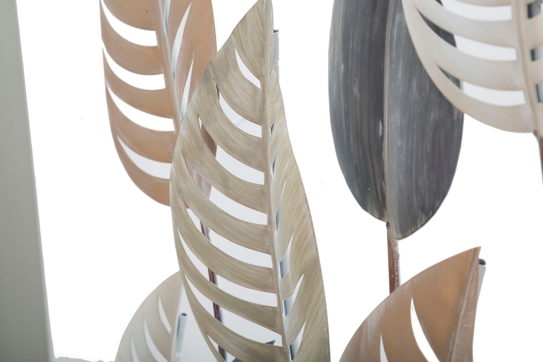 Decoración de pared en forma de hoja de metal