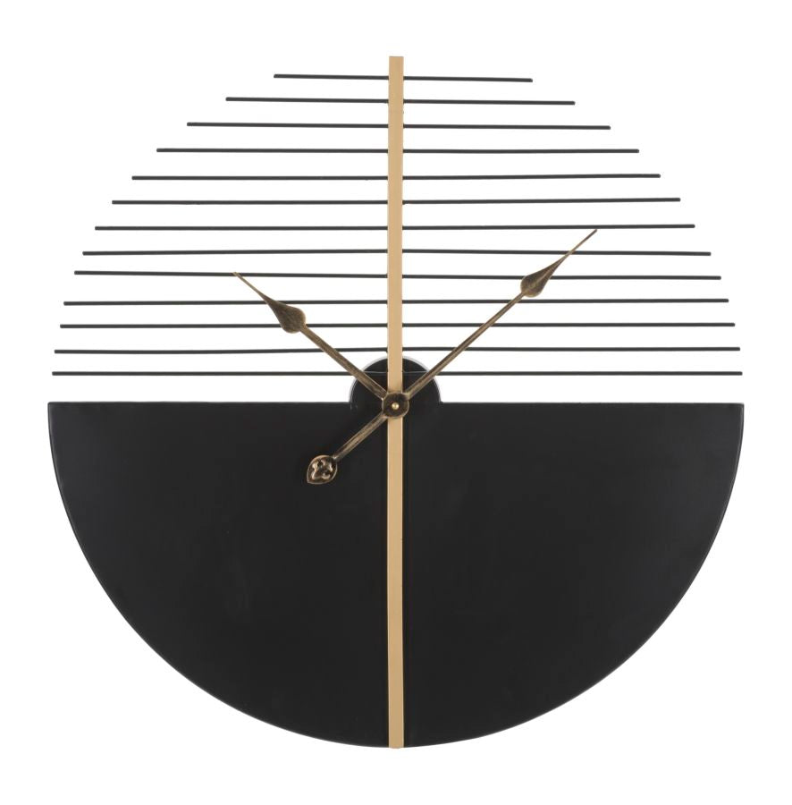 Reloj de Pared Moderno Geométrico Blanco y Negro