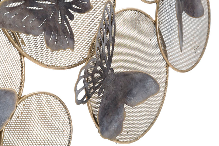 Decoración de pared de mariposas de metal