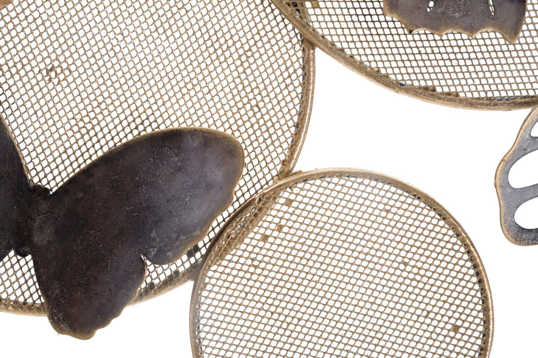 Decoración de pared de mariposas de metal