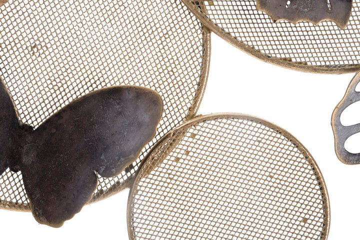 Decoración de pared de mariposas de metal