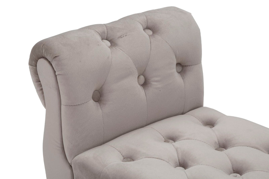 Banco de Terciopelo Gris