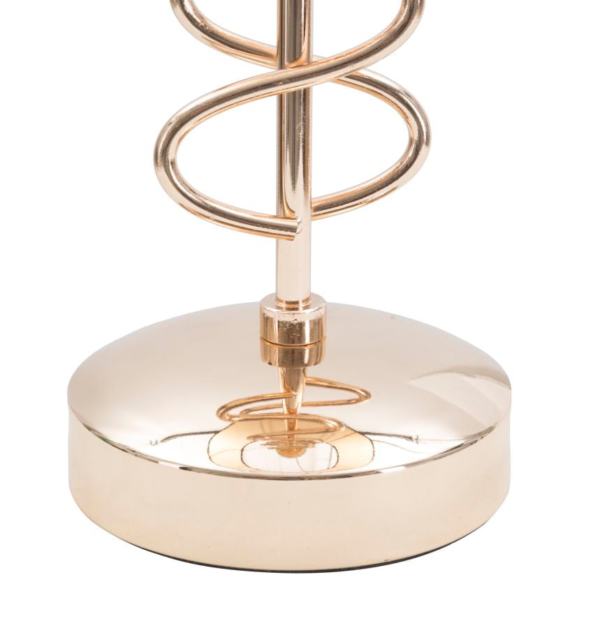 Lámpara de Mesa de Metal Dorado y Negro