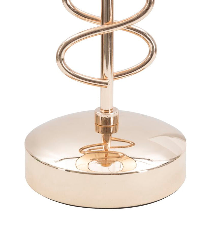 Lámpara de Mesa de Metal Dorado y Negro