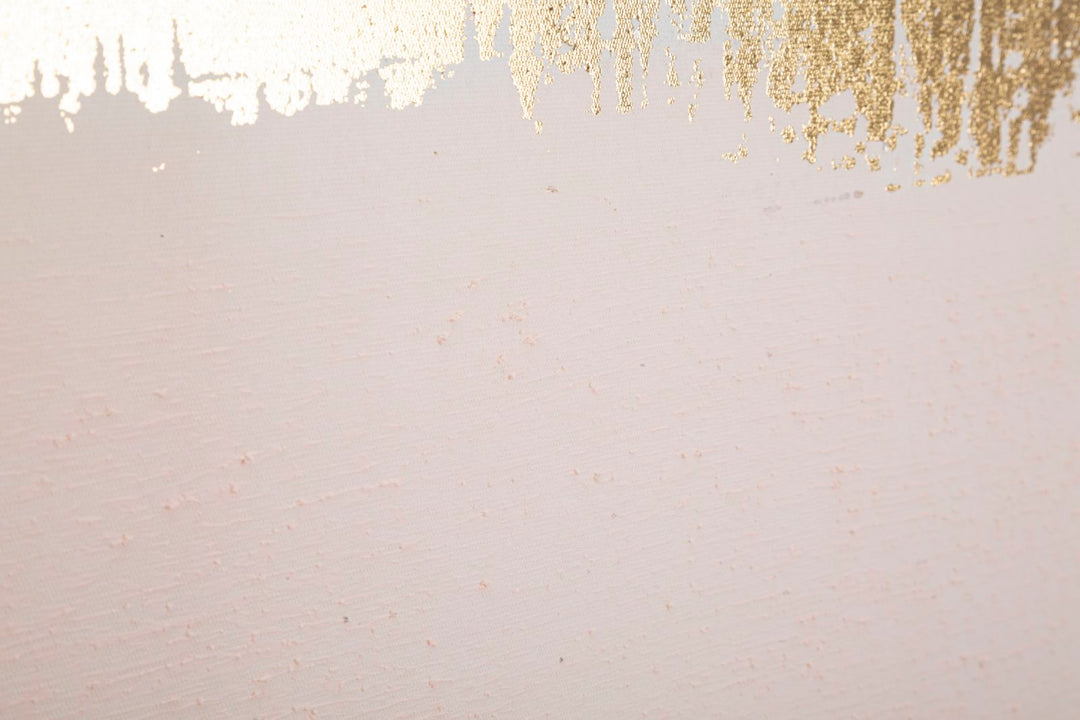 Pintura Abstracta Dorada Y Blanca