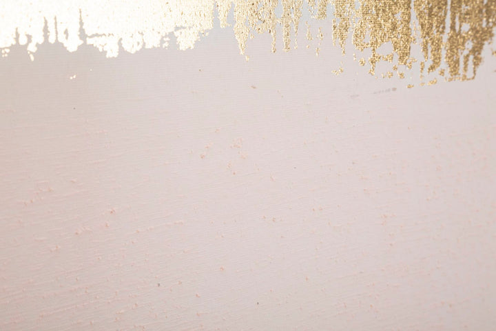 Pintura Abstracta Dorada Y Blanca