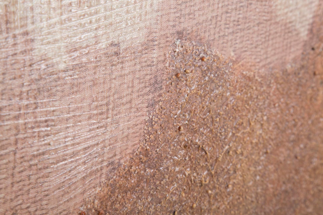 Pintura Bohemia Abstracta Moderna Marrón Montañas