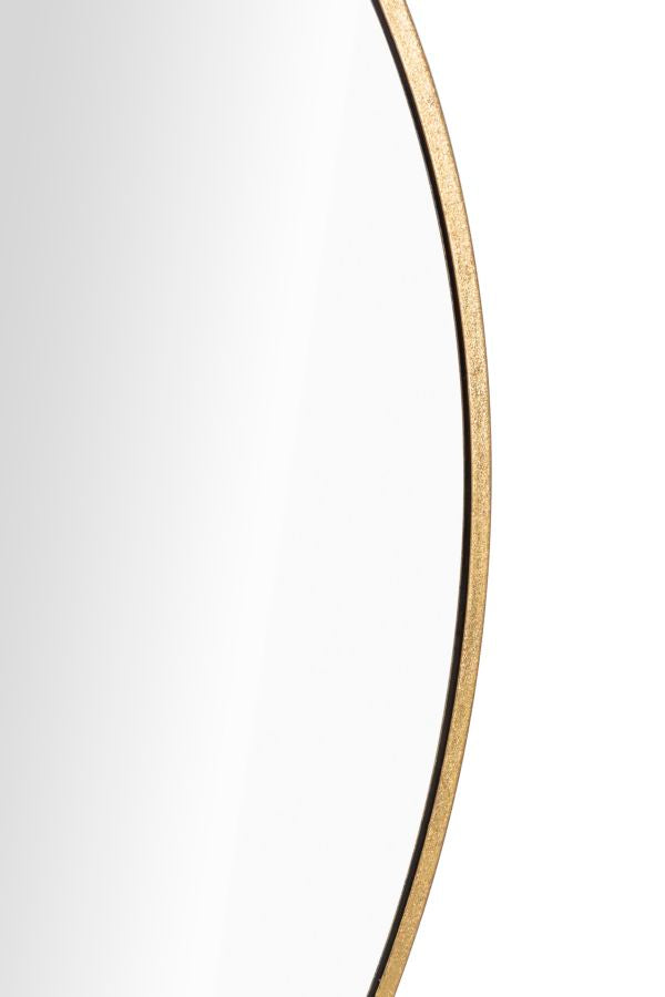 Espejo De Pared Redondo De Metal Dorado