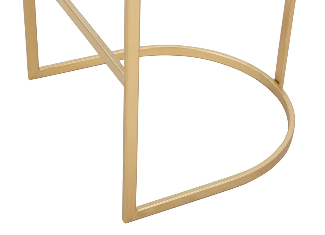 Taburete de terciopelo negro con patas de metal dorado