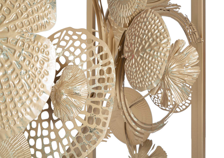 Consola Geométrica de Metal Dorado y Cristal