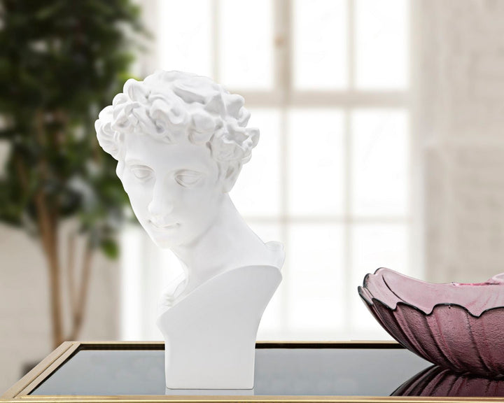 Busto Giuliano de Medici por Miguel Ángel (Escultura Resina Blanca)