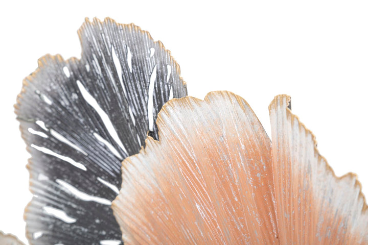 Decoración de pared con flores de metal