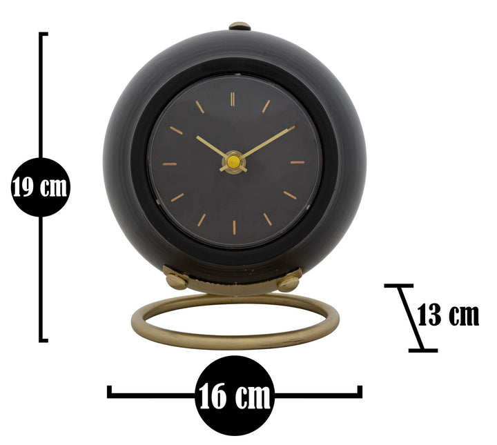 Reloj de Mesa Vintage Bronce y Negro