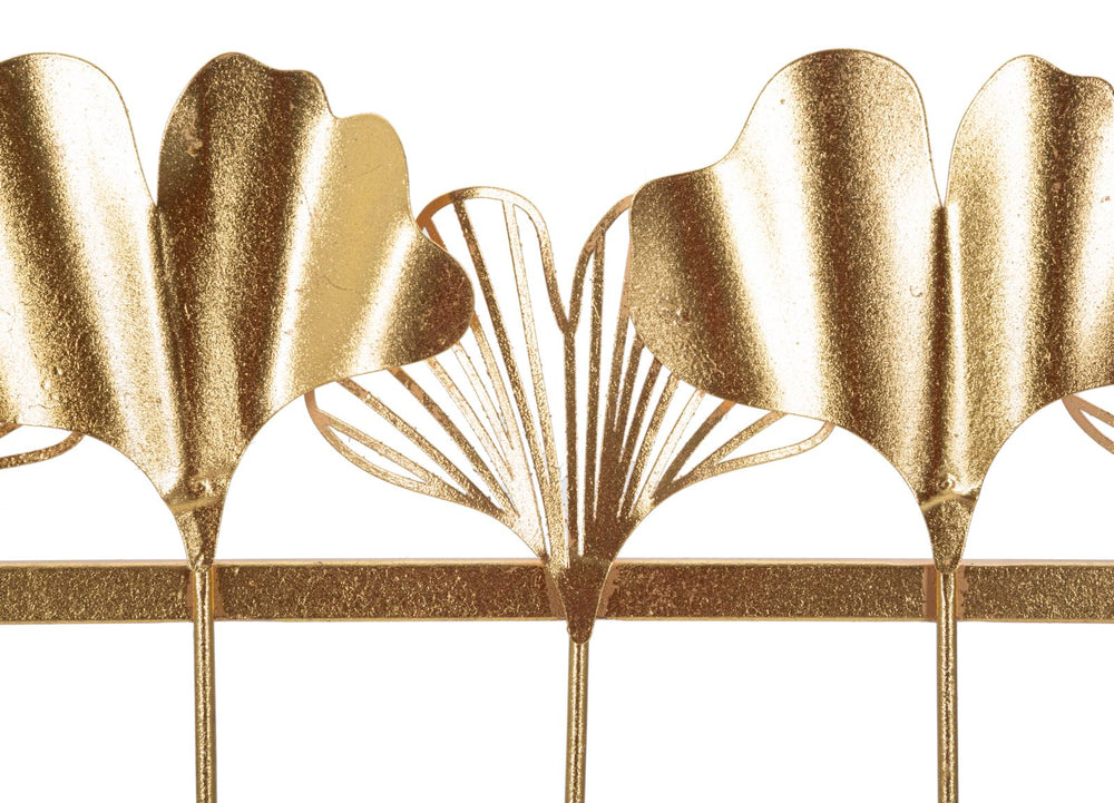 Perchas de Pared de Metal Dorado con 5 Ganchos