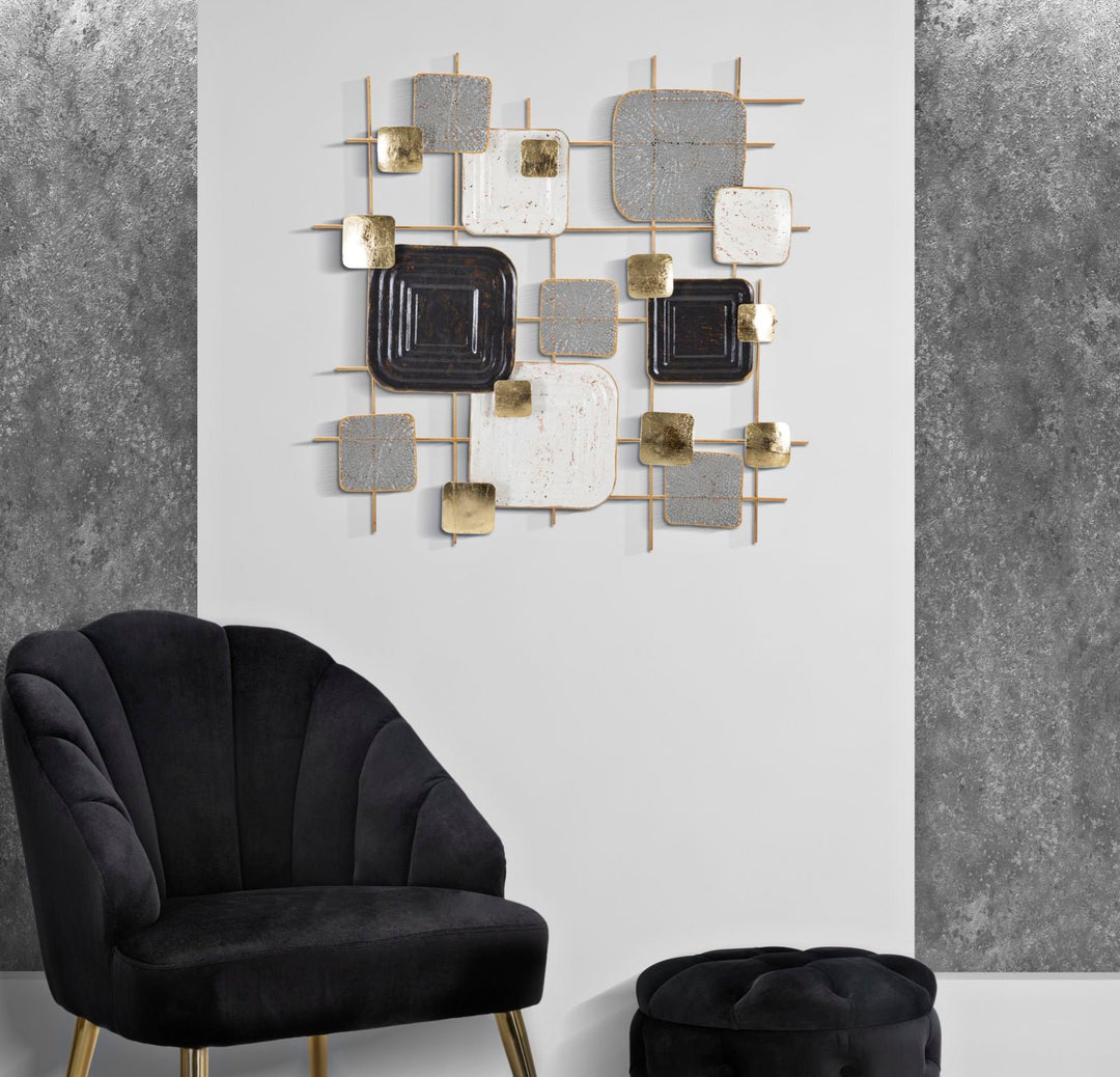 Cubo de metal decoración de la pared geométrica