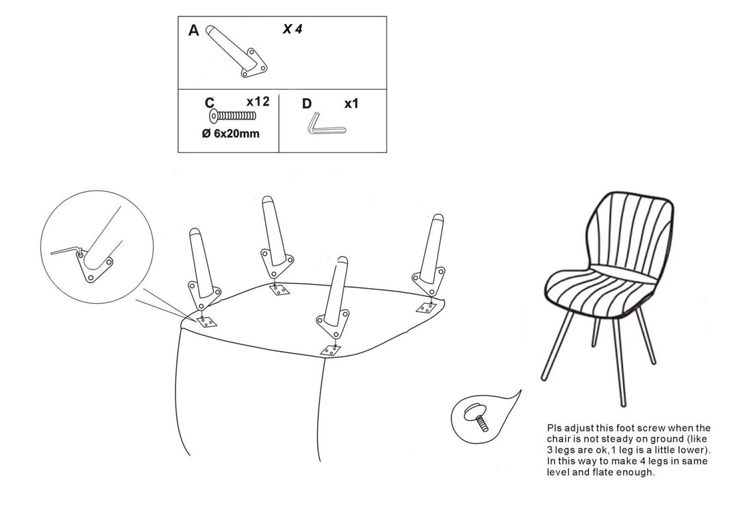 Juego de 2 sillas de comedor de terciopelo turquesa con patas doradas – Paris Space