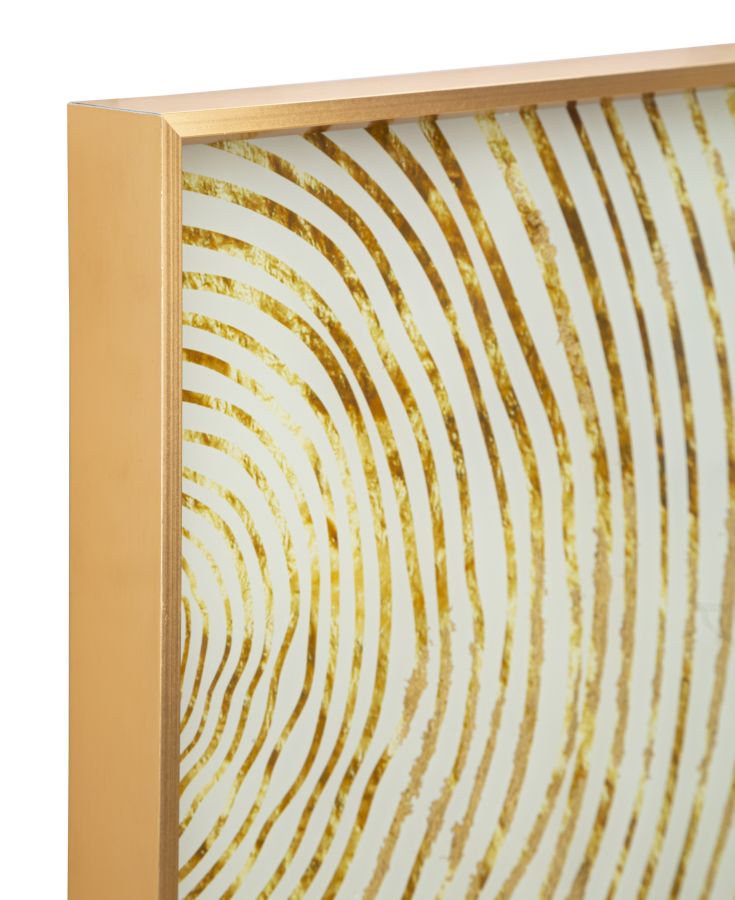 Oro Color Madera Patrón Moderno Panel De Pared De Cristal