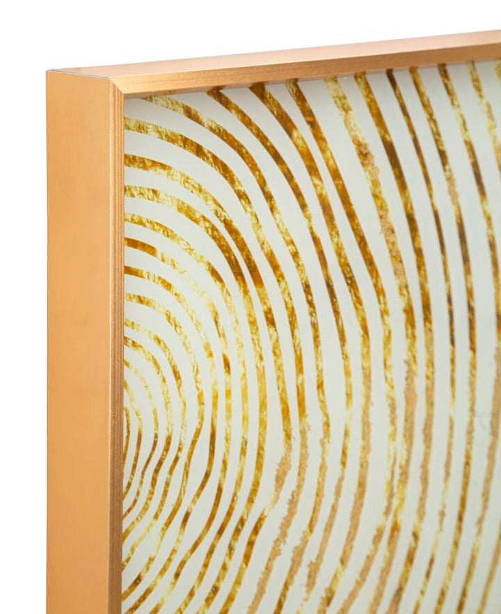 Oro Color Madera Patrón Moderno Panel De Pared De Cristal