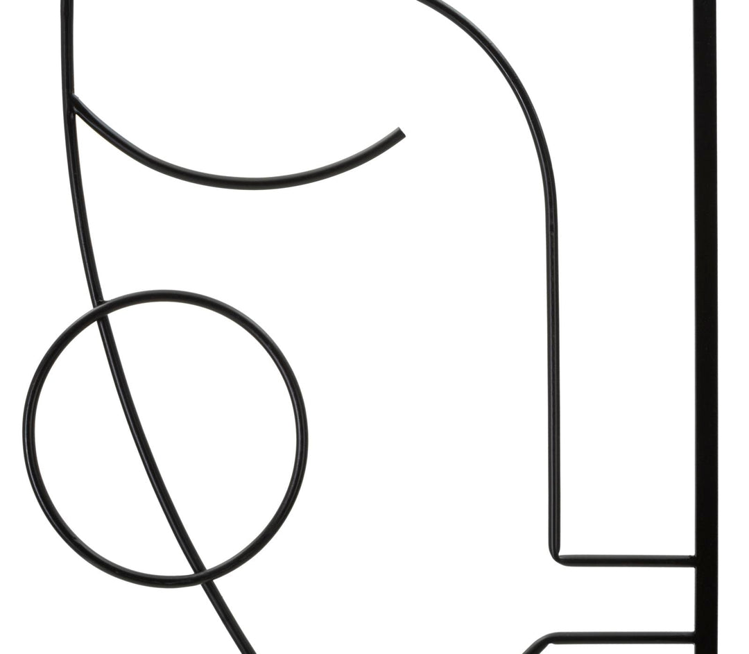 Decoración de Pared de 2 Piezas de Caras Abstractas de Metal