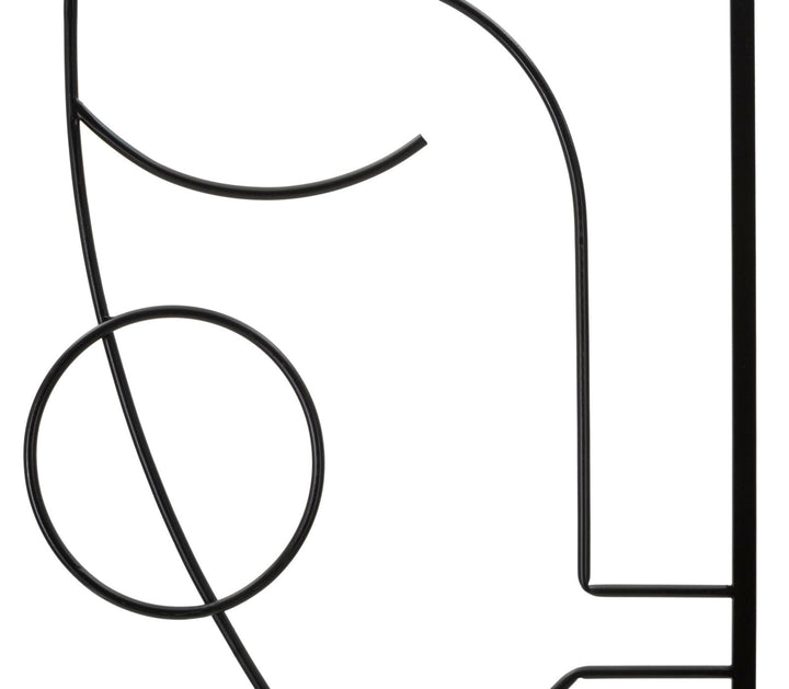 Decoración de Pared de 2 Piezas de Caras Abstractas de Metal