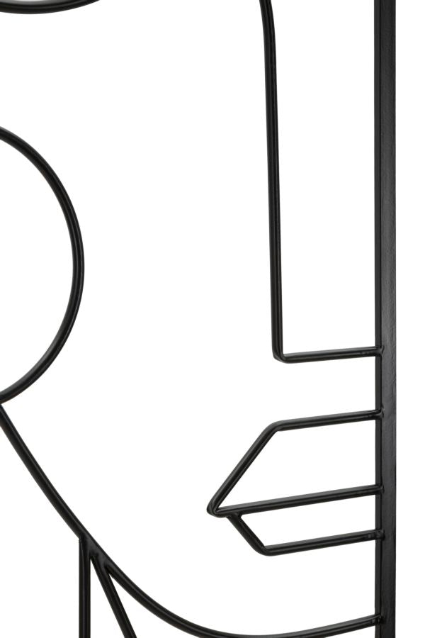 Decoración de Pared de 2 Piezas de Caras Abstractas de Metal