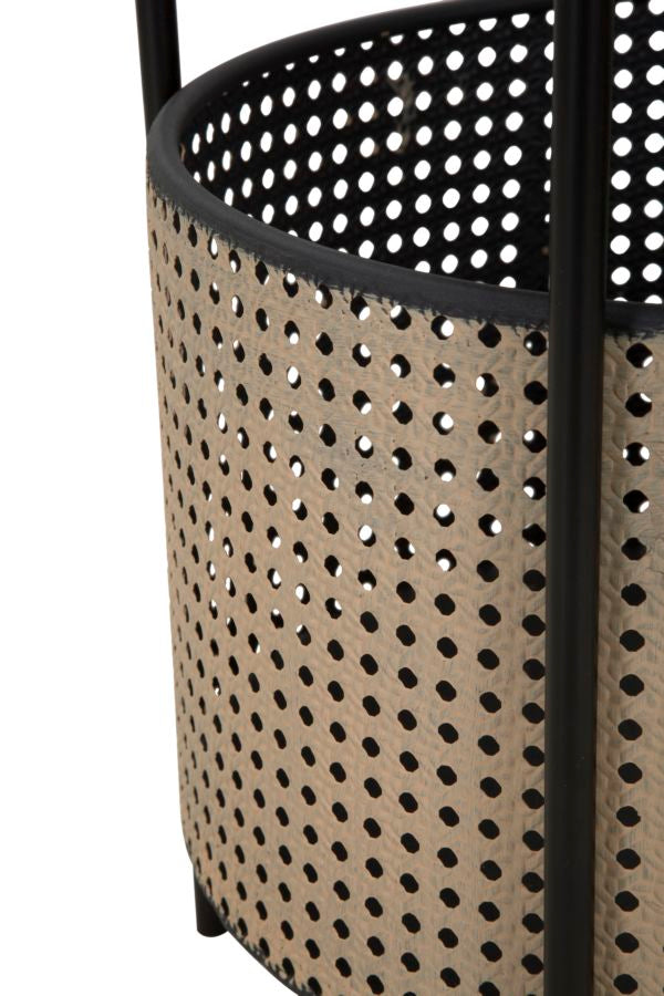 Mesa auxiliar redonda con tapa negra – Osaka mesa de acento