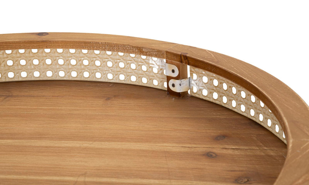 Mesa auxiliar redonda con patas doradas – Fuji mesa de acento moderna