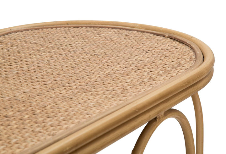 Mesa consola de madera con diseño de lamas – Samui recibidor