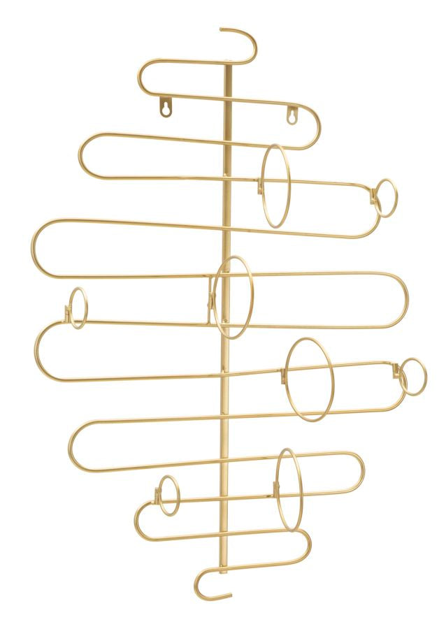 Botellero de Pared de Metal Dorado