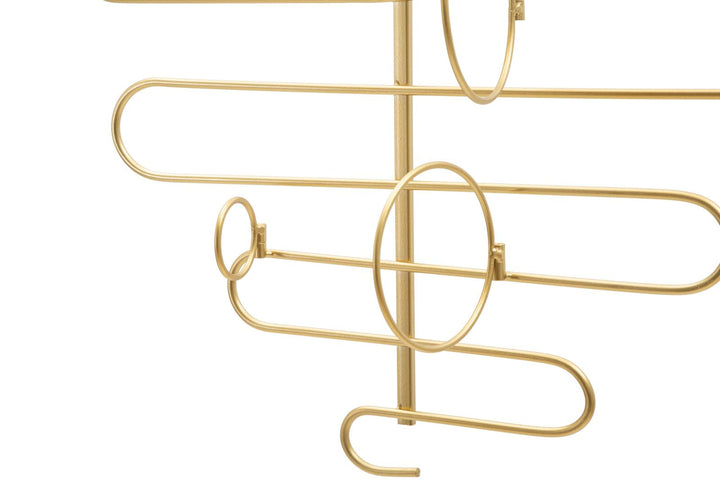 Botellero de Pared de Metal Dorado