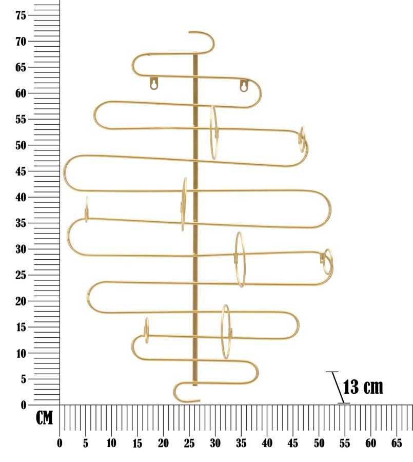 Botellero de Pared de Metal Dorado