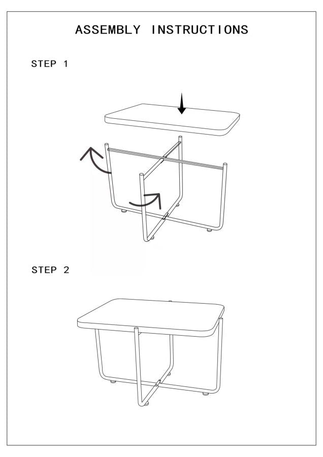 Mesa de centro rectangular con tapa de madera y estructura de metal – Estilo Cebu