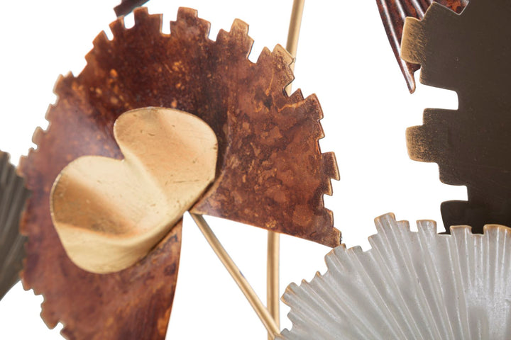 Decoración Pared Metal Floral Madera