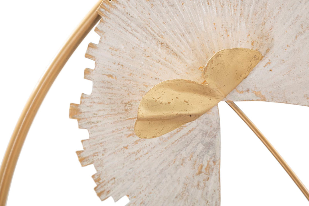 Decoración Pared Metal Floral Marco Redondo