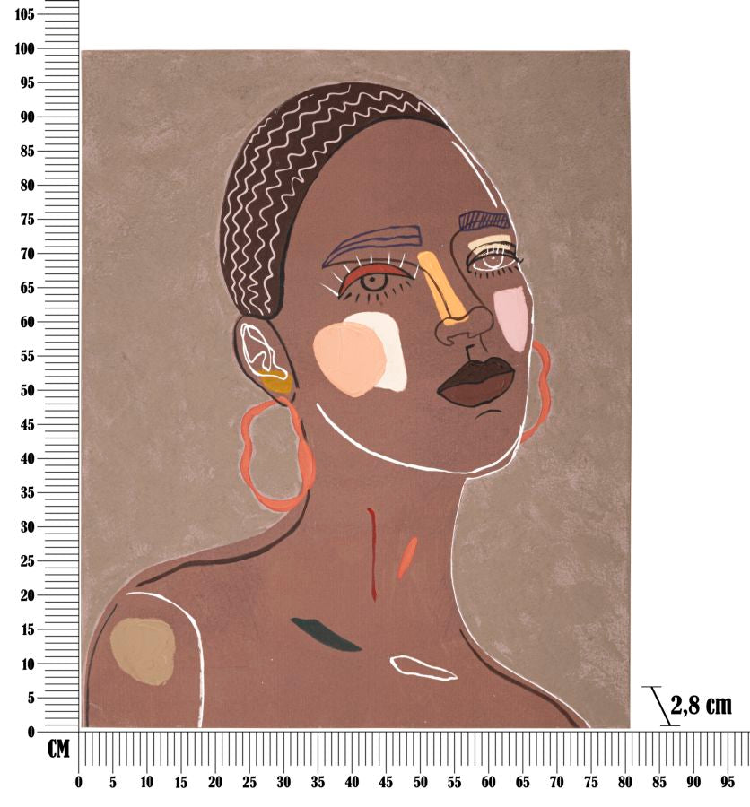 Pintura Moderna de Mujer Negra