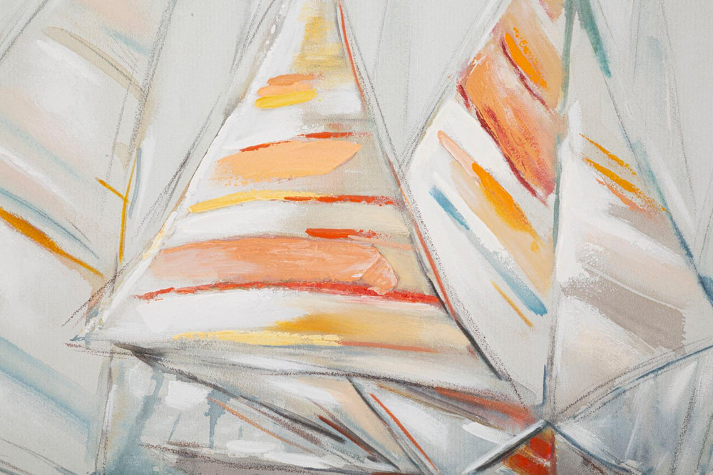 Pintura Abstracta Moderna Barco De Vela
