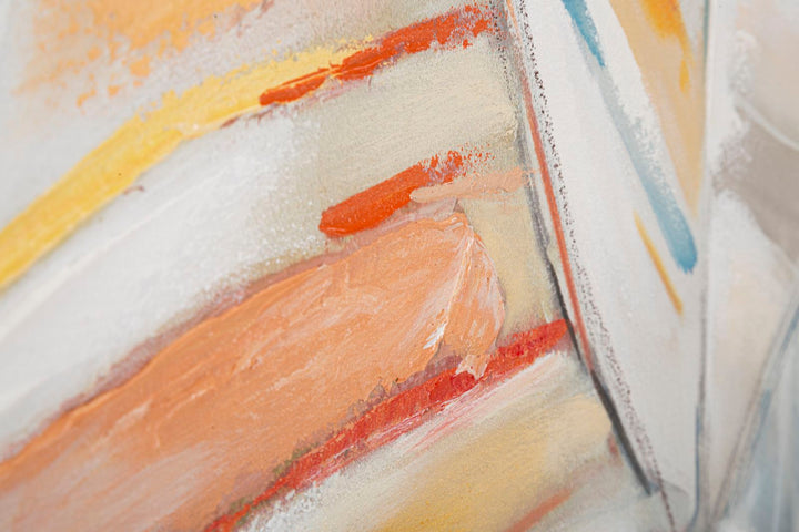 Pintura Abstracta Moderna Barco De Vela