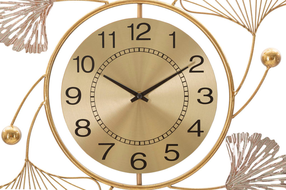 Reloj De Pared De Metal Floral 3D