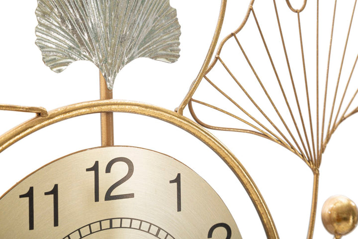 Reloj De Pared De Metal Floral 3D