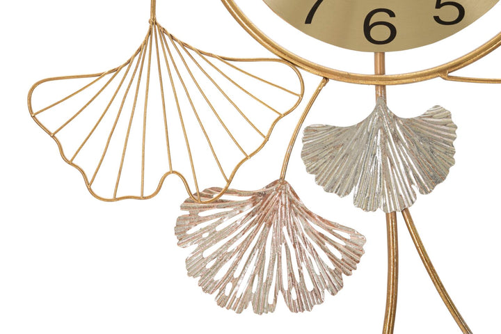 Reloj De Pared De Metal Floral 3D