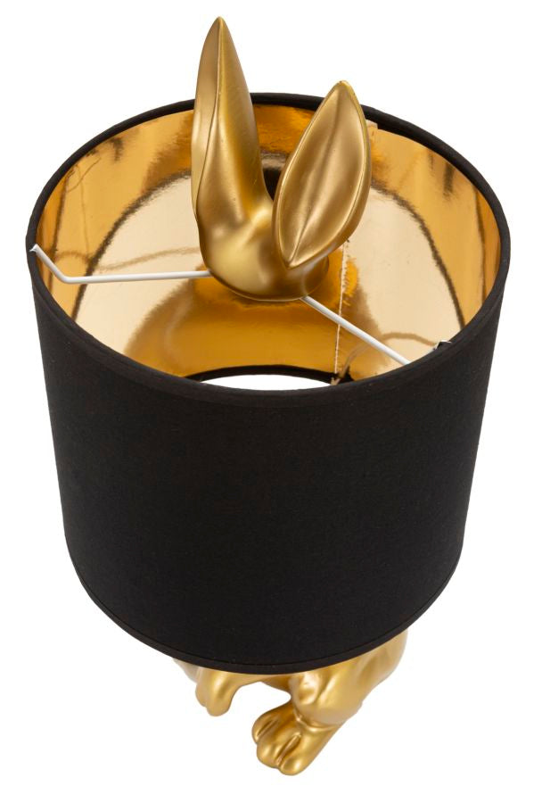 Lámpara de Mesa Moderna Conejo Oro y Negro